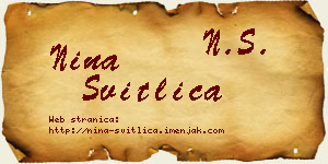 Nina Svitlica vizit kartica